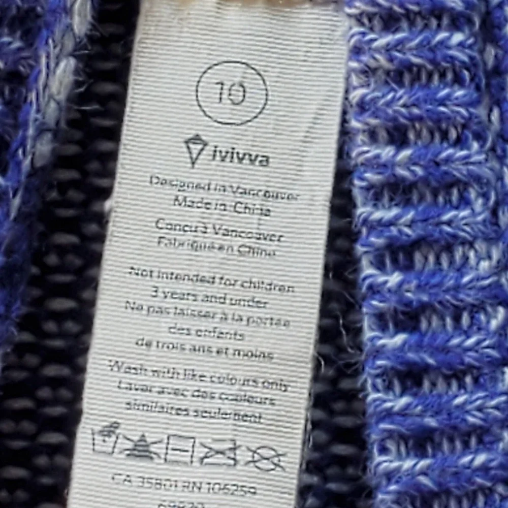 Ivivva Sweater Girls 10 Purple Wrap Cardigan Knitted‎ Open Front Outdoor Casual